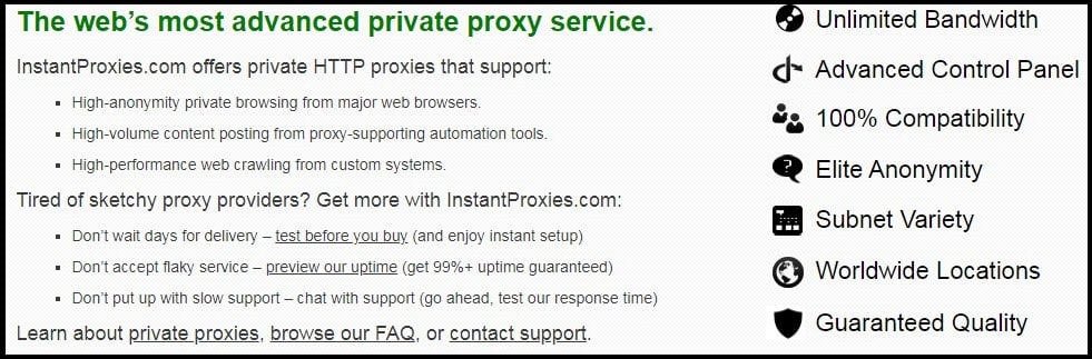 Instant Proxies Location