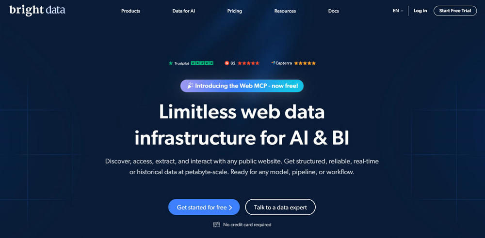 Bright Data New Homepage