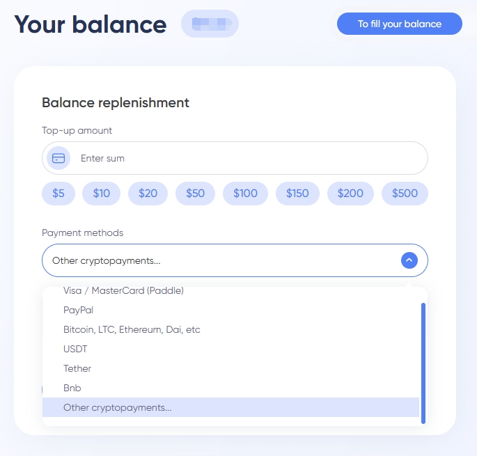 Youproxy Payment Options